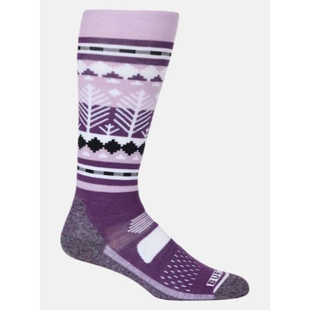 NWT Burton Women's Performance Midweight Socks Merino Wool Size S/M (Snowy Pines
